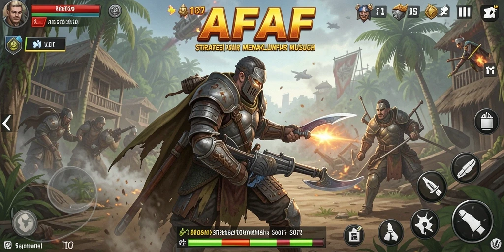Tampilan gameplay AFAF yang menampilkan pertempuran strategis.
