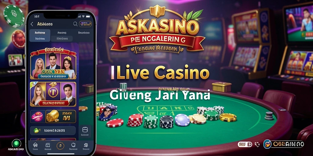 Gameplay nyata dari <strong>ASKASINO</strong> yang mendebarkan dengan dealer langsung.