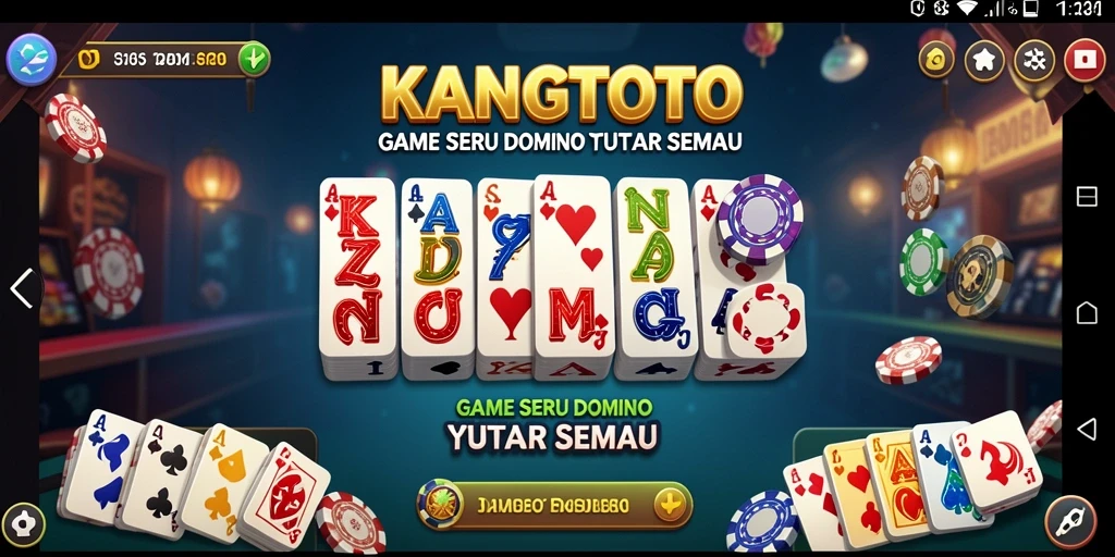 Tampilan gameplay seru KANGTOTO dalam permainan Domino.