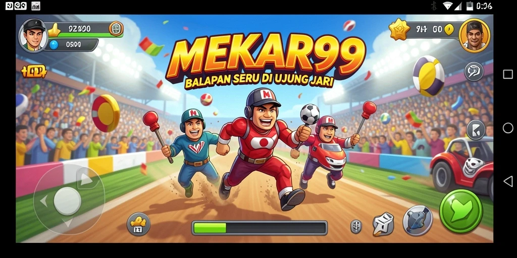 Gameplay Racing MEKAR99 yang mendebarkan dan penuh aksi.