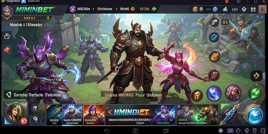 Menampilkan gameplay seru MIMINBET dalam dunia MMORPG.