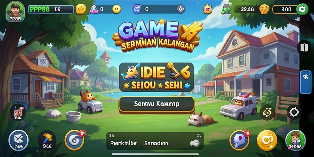 Tampilan gameplay PP88 yang seru dengan elemen Idle yang menghibur.