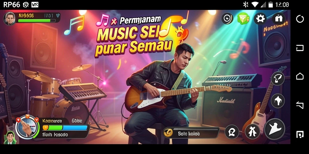 Tampilan menawan dari gameplay RP66 yang penuh dengan musik.